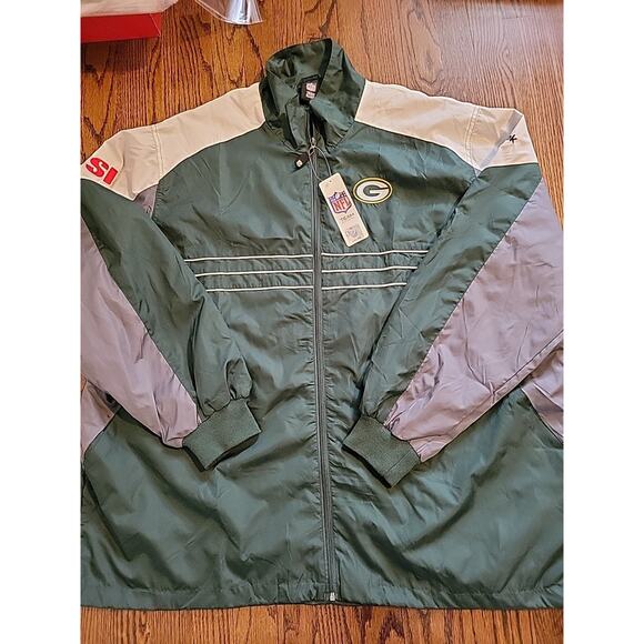 REEBOK GREEN BAY PACKERS JACKET MENS SIZE 2XL FULL ZIP ZIPPER NWT - Picture 1 of 7